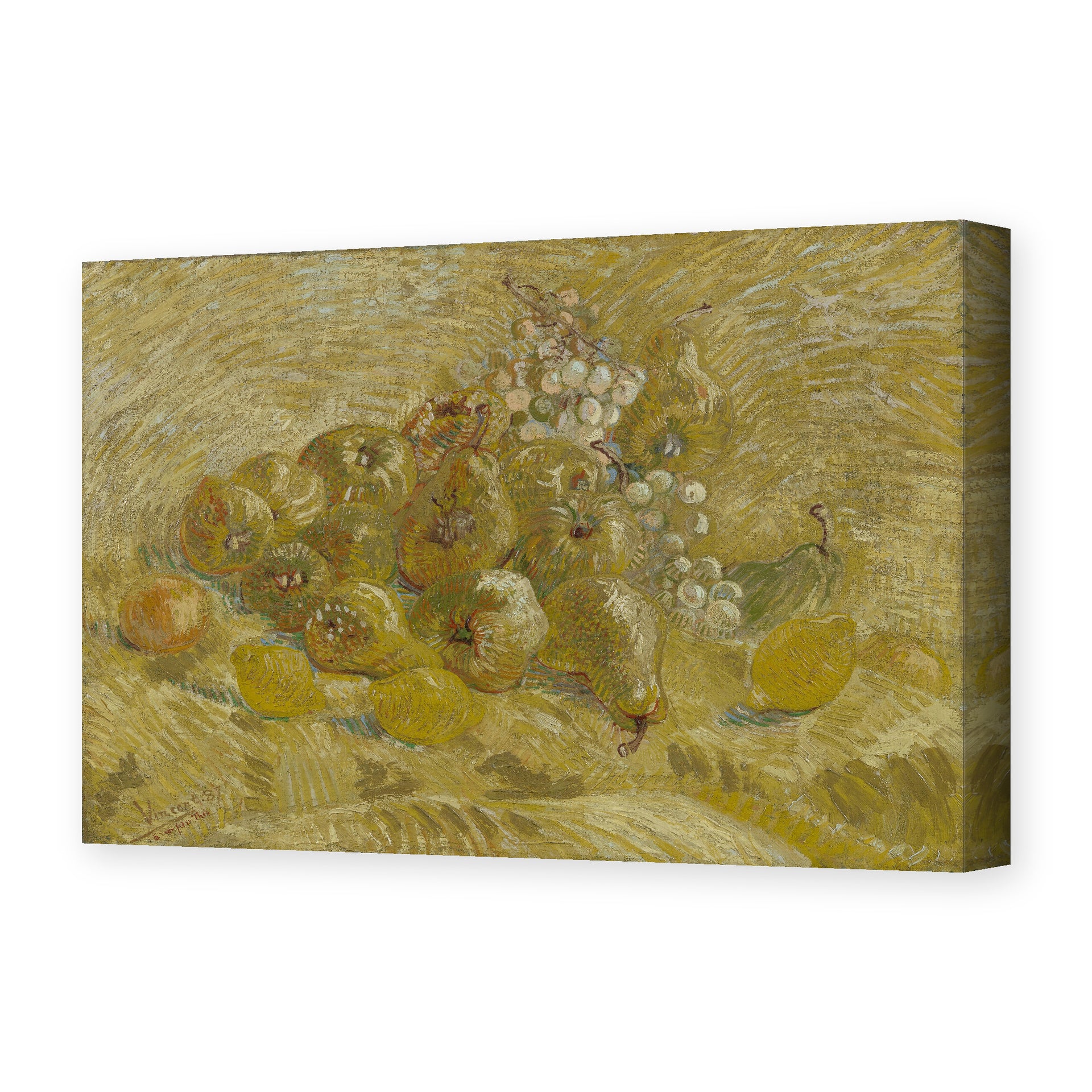 Vincent van Gogh's 'Quinces, Lemons, Pears and Grapes' painting reproduced as a gallery-wrapped canvas print