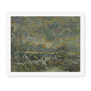 Vincent van Gogh's 'Reminiscence of Brabant' painting reproduced as a rolled canvas print