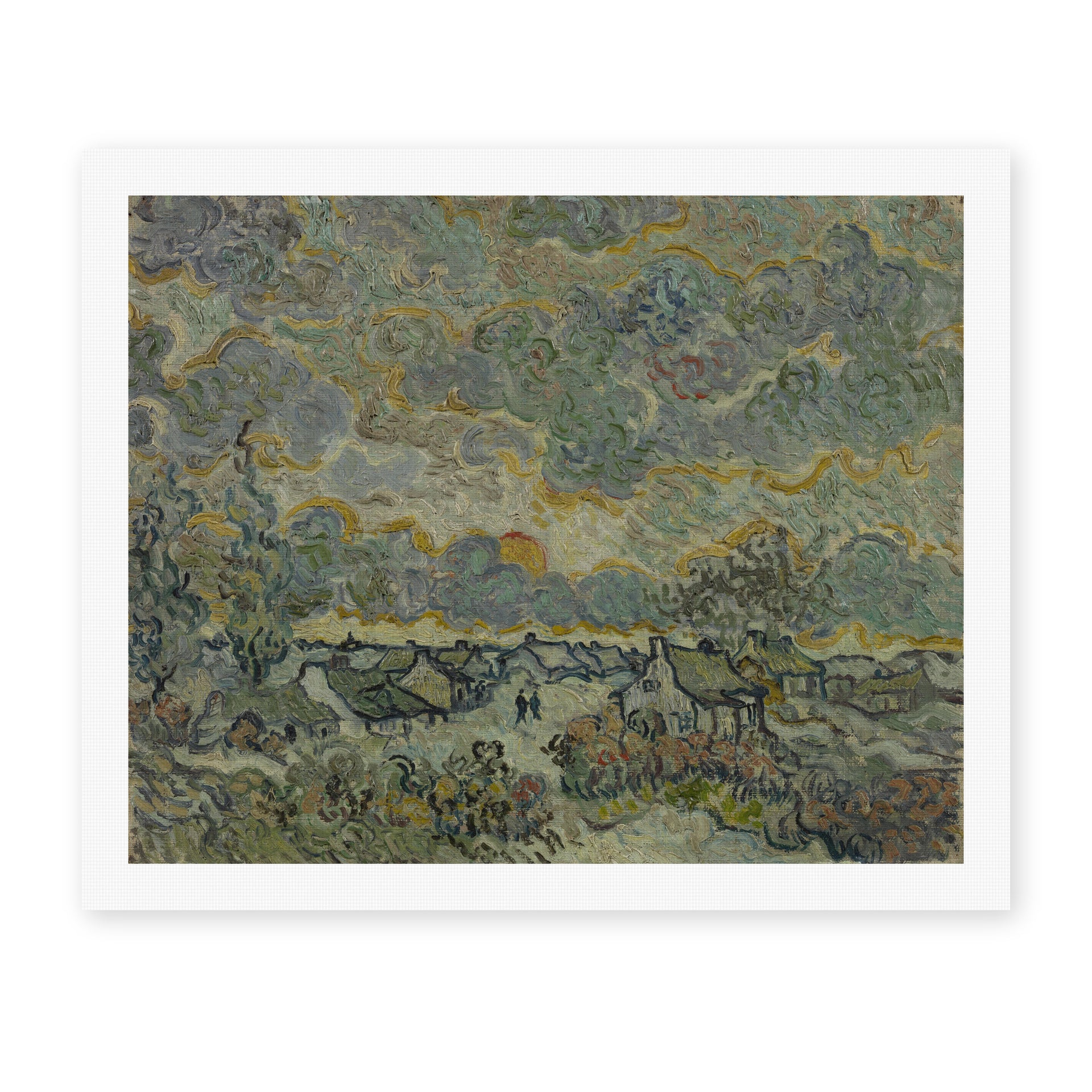 Vincent van Gogh's 'Reminiscence of Brabant' painting reproduced as a rolled canvas print