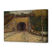 Vincent van Gogh's 'Roadway with Underpass' painting reproduced as a gallery-wrapped canvas print