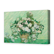 Vincent van Gogh's 'Roses 2' painting reproduced as a gallery-wrapped canvas print