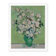 Vincent van Gogh's 'Roses' painting reproduced as a rolled canvas print