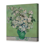 Vincent van Gogh's 'Roses' painting reproduced as a gallery-wrapped canvas print