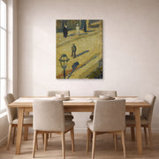 Gallery-wrapped canvas print of Vincent van Gogh's Scene De Rue displayed on a wall in a dining room