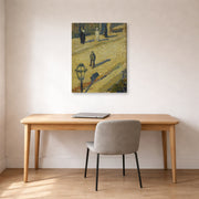 Gallery-wrapped canvas print of Vincent van Gogh's Scene De Rue displayed on a wall in a home office