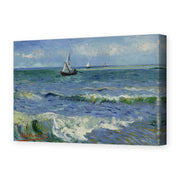 Vincent van Gogh's 'Seascape Near Les Saintes Maries De La Mer' painting reproduced as a gallery-wrapped canvas print