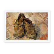 Vincent van Gogh's 'Shoes' painting reproduced as a rolled canvas print