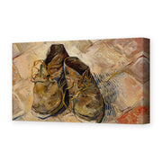 Vincent van Gogh's 'Shoes' painting reproduced as a gallery-wrapped canvas print