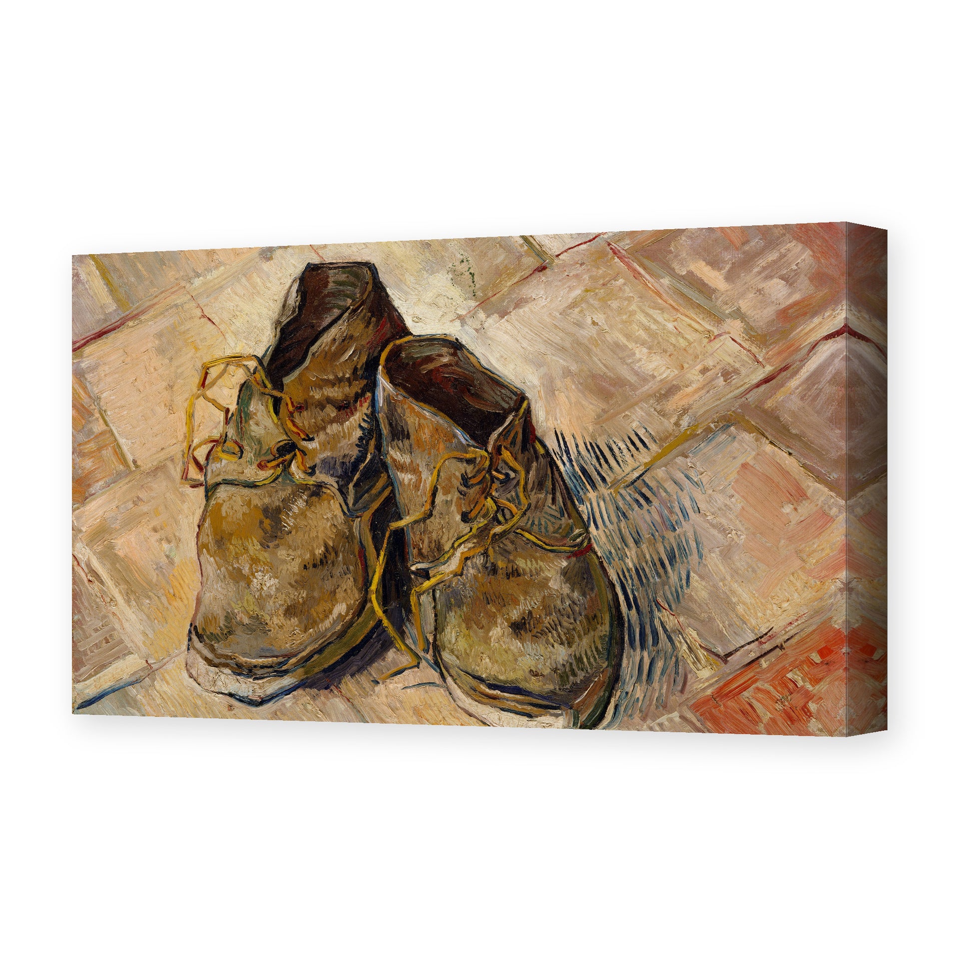 Vincent van Gogh's 'Shoes' painting reproduced as a gallery-wrapped canvas print