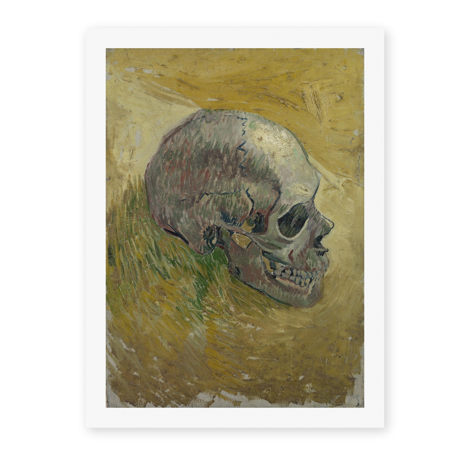 Vincent van Gogh's 'Skull' painting reproduced as a rolled canvas print