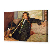 Vincent van Gogh's 'Smoking Hashish' painting reproduced as a gallery-wrapped canvas print