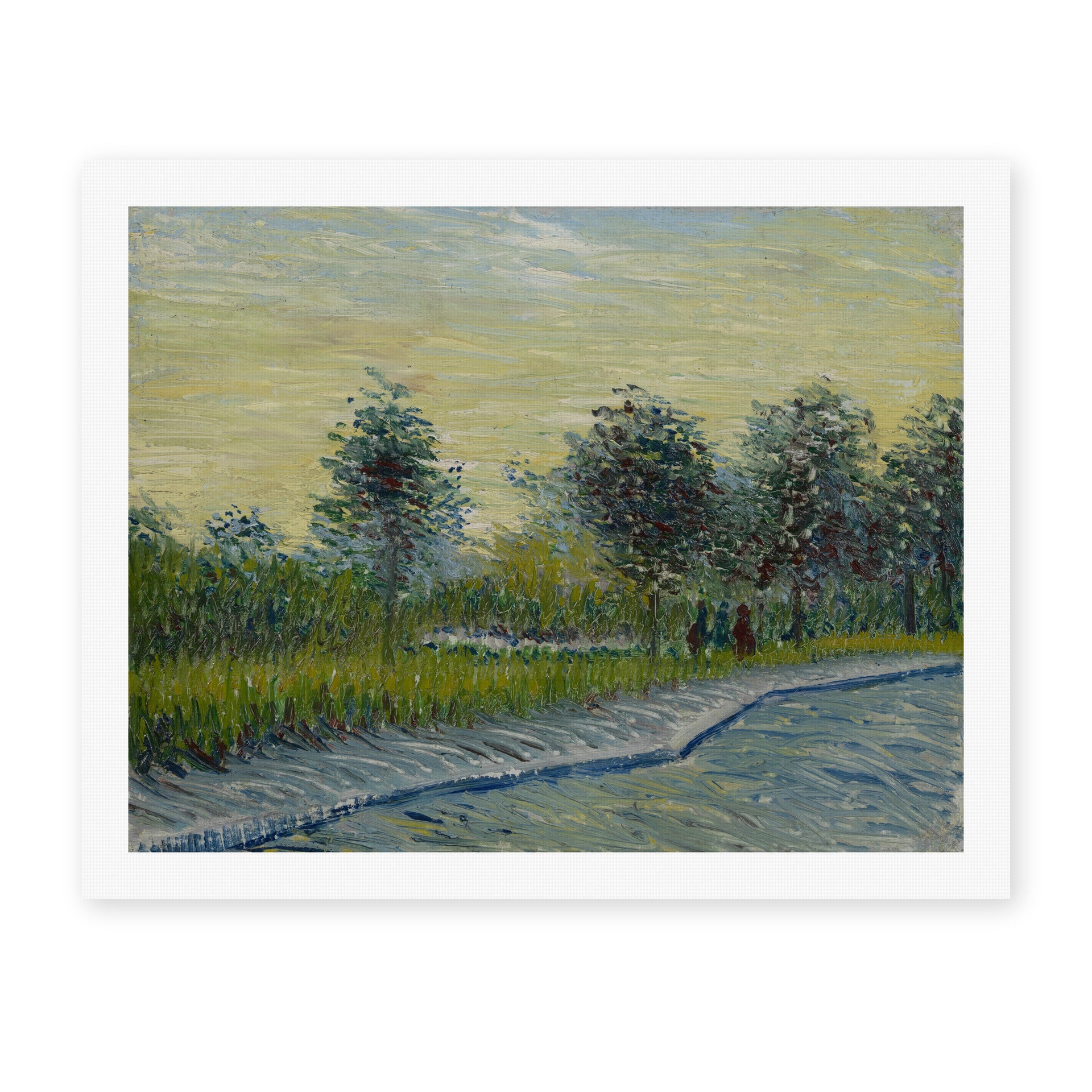 Vincent van Gogh's 'Square Saint Pierre at Sunset' painting reproduced as a rolled canvas print