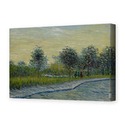 Vincent van Gogh's 'Square Saint Pierre at Sunset' painting reproduced as a gallery-wrapped canvas print