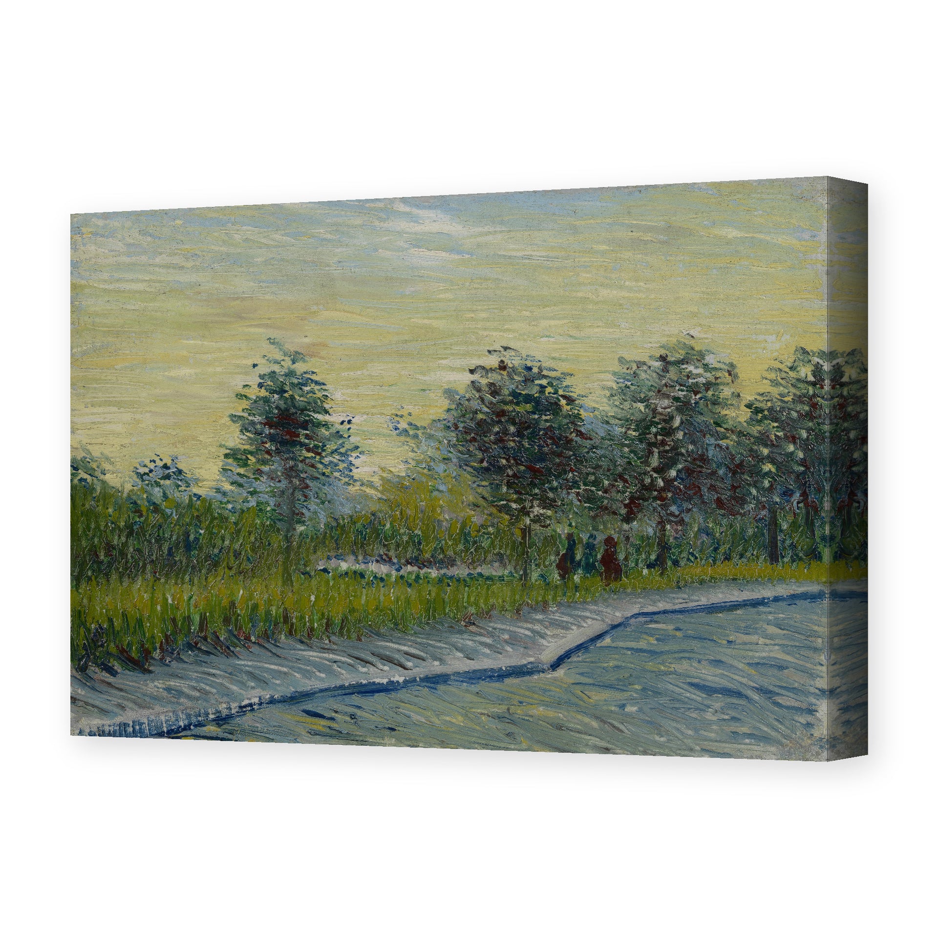 Vincent van Gogh's 'Square Saint Pierre at Sunset' painting reproduced as a gallery-wrapped canvas print