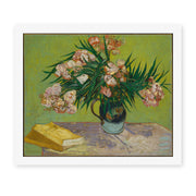 Vincent van Gogh's 'Still Life with Oleander' painting reproduced as a rolled canvas print