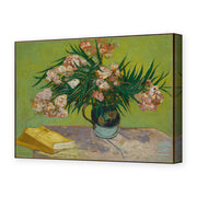 Vincent van Gogh's 'Still Life with Oleander' painting reproduced as a gallery-wrapped canvas print