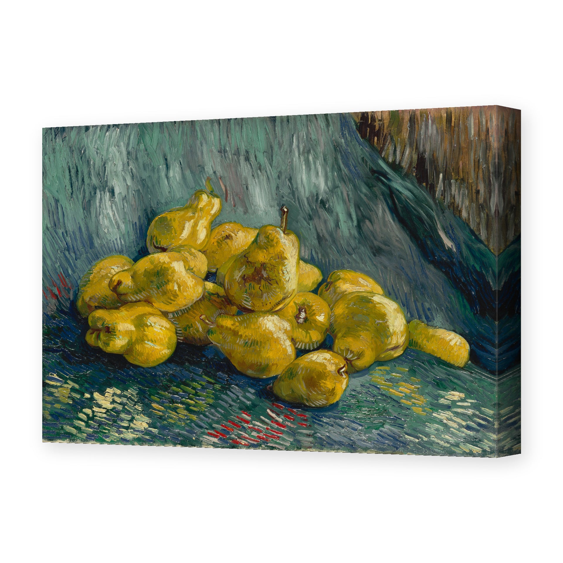 Vincent van Gogh's 'Still Life with Quinces Pears' painting reproduced as a gallery-wrapped canvas print