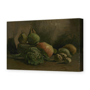 Vincent van Gogh's 'Still Life with Vegetables and Fruit' painting reproduced as a gallery-wrapped canvas print
