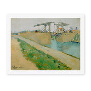 Vincent van Gogh's 'The Langlois Bridge' painting reproduced as a rolled canvas print