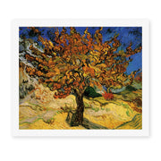 Vincent van Gogh's 'The Mulberry Tree' painting reproduced as a rolled canvas print