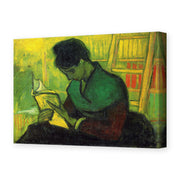 Vincent van Gogh's 'The Novel Reader' painting reproduced as a gallery-wrapped canvas print