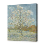 Vincent van Gogh's 'The Pink Peach Tree' painting reproduced as a gallery-wrapped canvas print