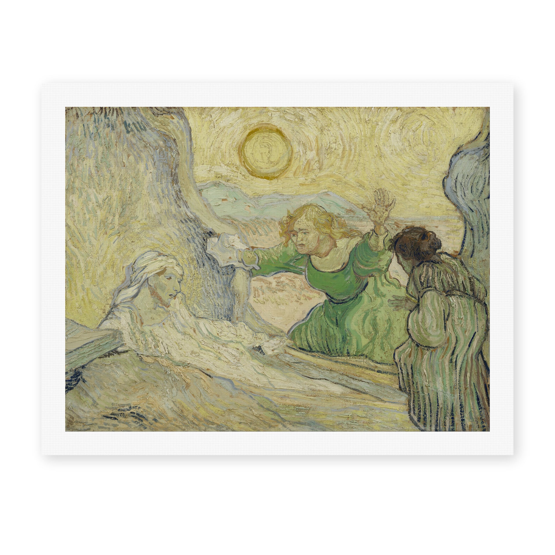 Vincent van Gogh's 'The Raising of Lazarus' painting reproduced as a rolled canvas print