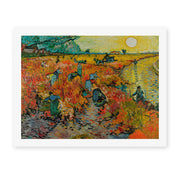 Vincent van Gogh's 'The Red Vineyards at Arles' painting reproduced as a rolled canvas print