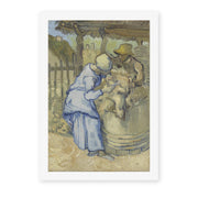 Vincent van Gogh's 'The Sheep Shearers' painting reproduced as a rolled canvas print
