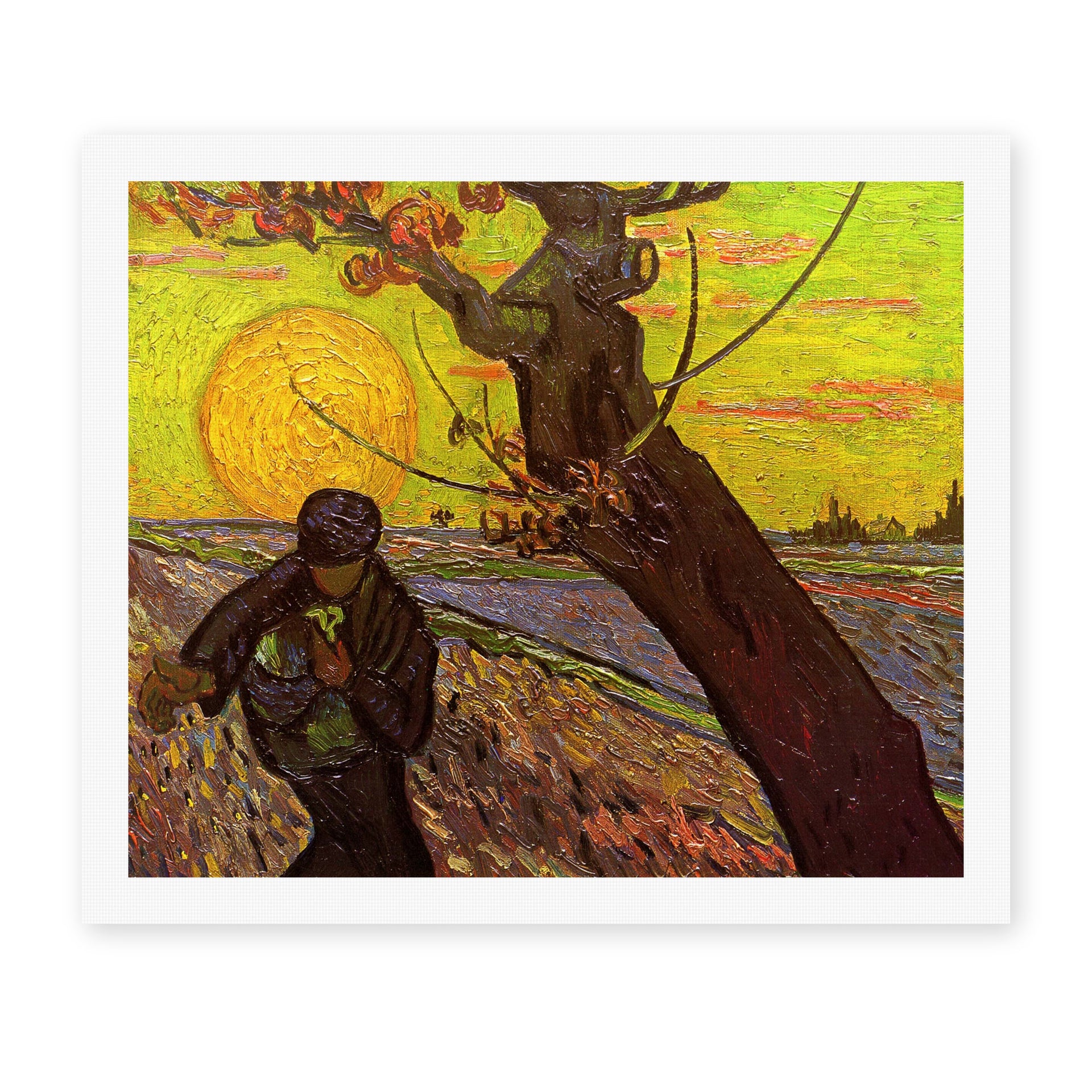 Vincent van Gogh's 'The Sower' painting reproduced as a rolled canvas print