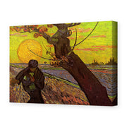 Vincent van Gogh's 'The Sower' painting reproduced as a gallery-wrapped canvas print