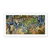 Vincent van Gogh's 'Tree Roots and Trunks' painting reproduced as a rolled canvas print
