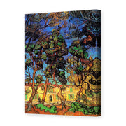 Vincent van Gogh's 'Trees in the Garden of Saint Paul Hospital' painting reproduced as a gallery-wrapped canvas print