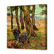 Vincent van Gogh's 'Two Diggers Among Trees' painting reproduced as a gallery-wrapped canvas print