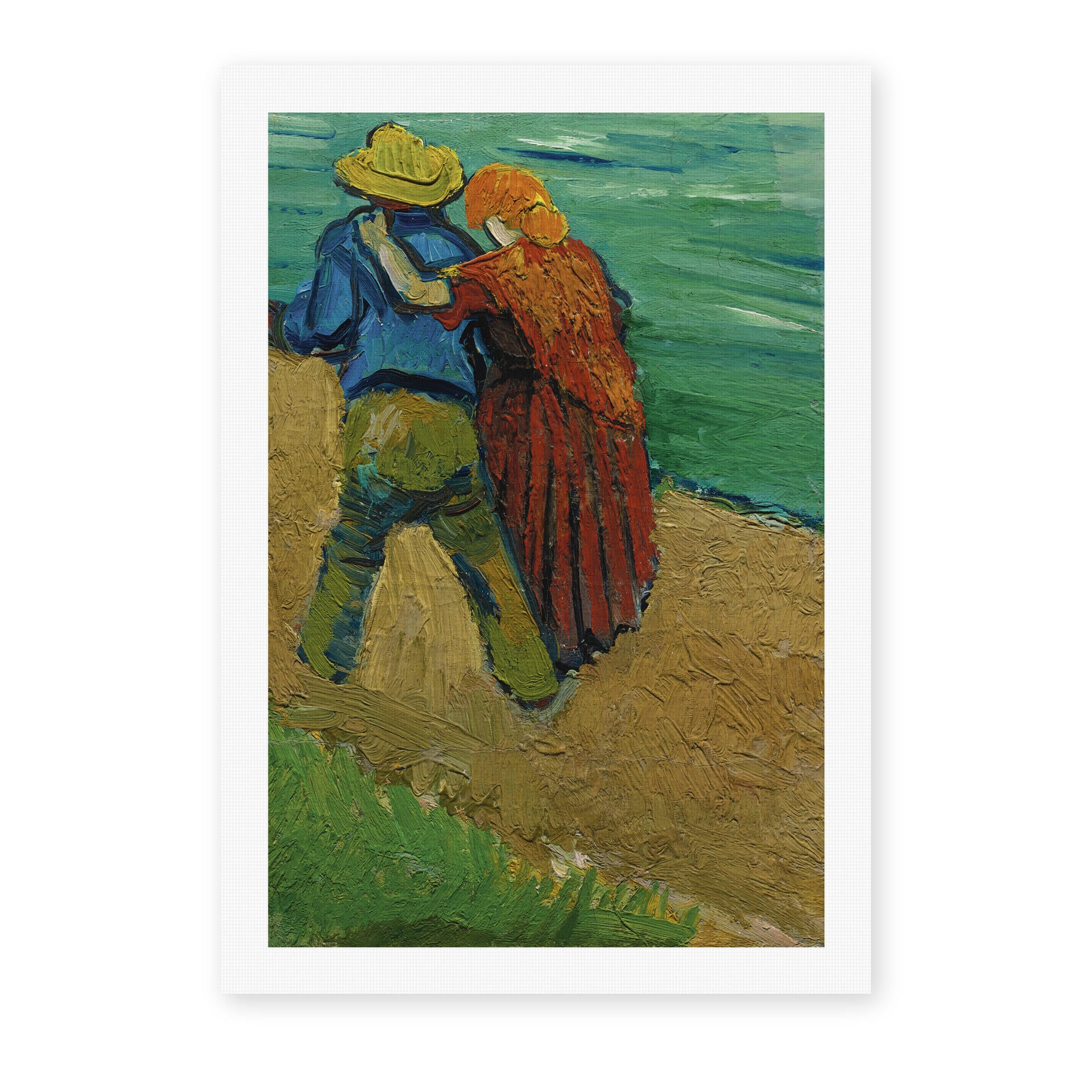 Vincent van Gogh's 'Two Lovers' painting reproduced as a rolled canvas print
