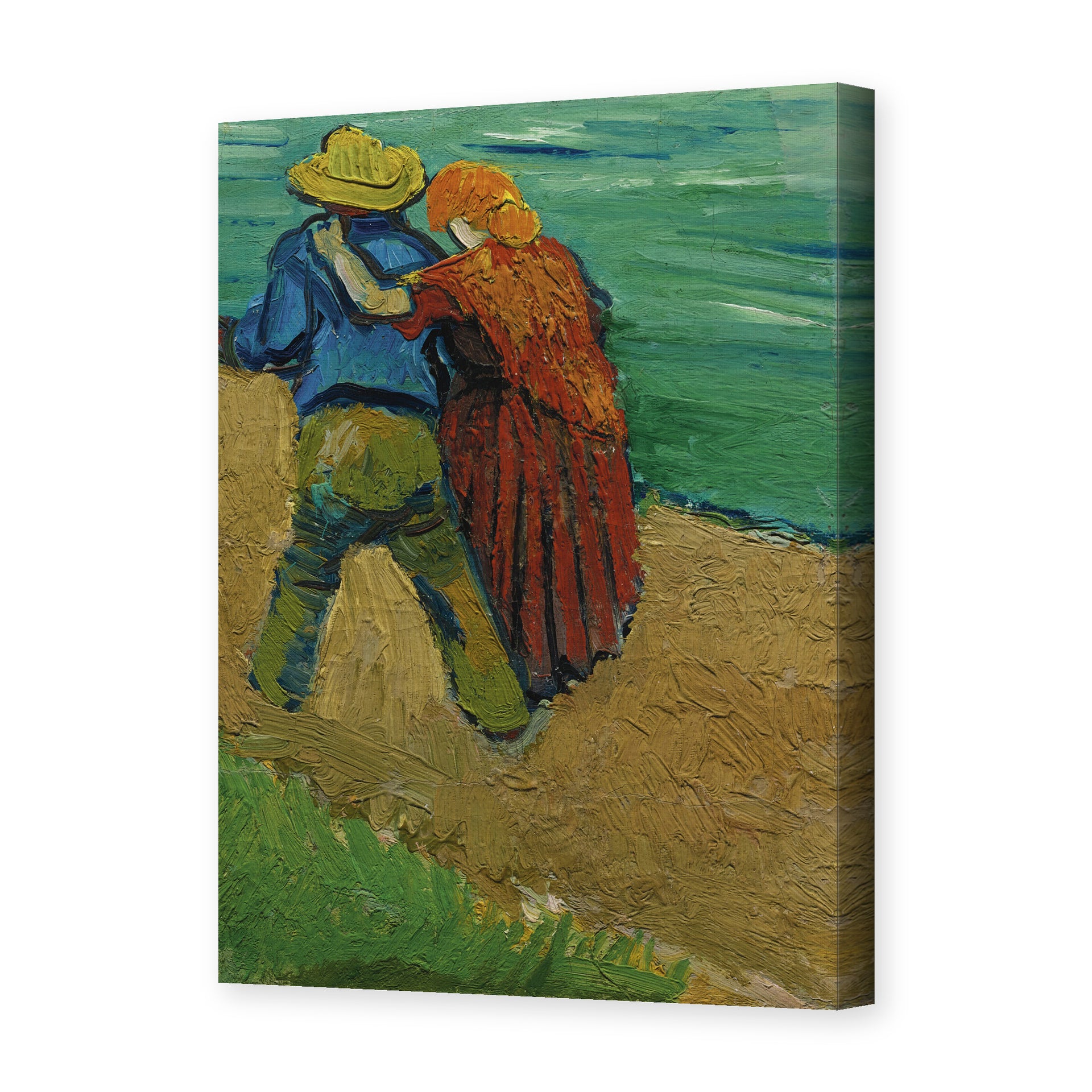 Vincent van Gogh's 'Two Lovers' painting reproduced as a gallery-wrapped canvas print