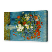 Vincent van Gogh's 'Vase with Cornflowers and Poppies' painting reproduced as a gallery-wrapped canvas print