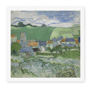 Vincent van Gogh's 'View of Auvers' painting reproduced as a rolled canvas print
