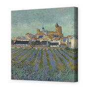 Vincent van Gogh's 'View of Saintes Maries De La Mer' painting reproduced as a gallery-wrapped canvas print