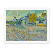 Vincent van Gogh's 'View of the Asylum and Chapel at Saint Remy' painting reproduced as a rolled canvas print