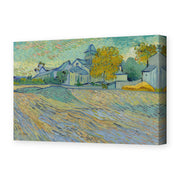 Vincent van Gogh's 'View of the Asylum and Chapel at Saint Remy' painting reproduced as a gallery-wrapped canvas print