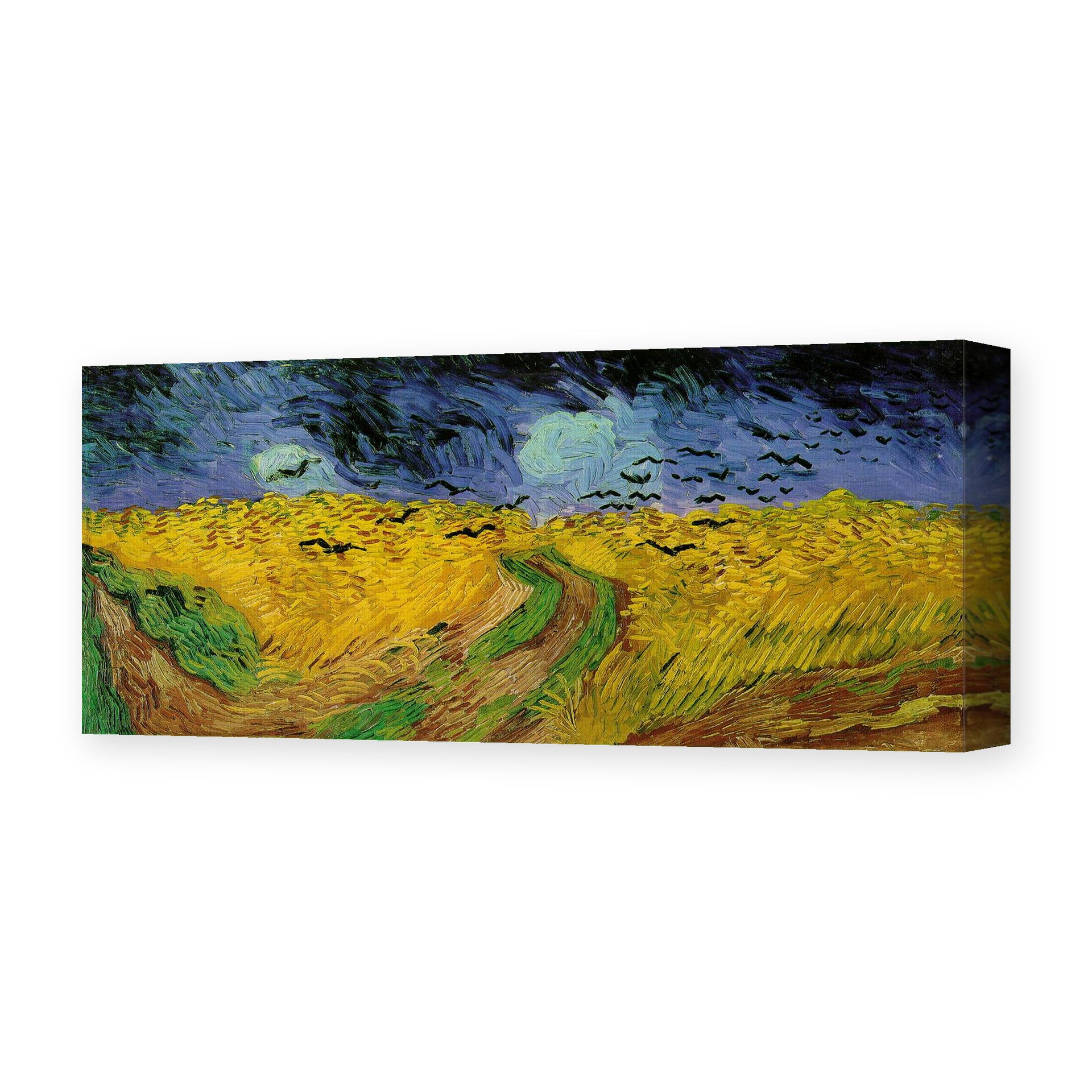 Vincent van Gogh's 'Wheat Field with Crows' painting reproduced as a gallery-wrapped canvas print