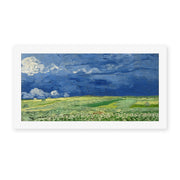 Vincent van Gogh's 'Wheatfield Under Thunderclouds' painting reproduced as a rolled canvas print