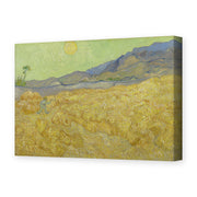 Vincent van Gogh's 'Wheatfield with a Reaper' painting reproduced as a gallery-wrapped canvas print