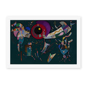 Wassily Kandinsky's 'Around the Circle' painting reproduced as a rolled canvas print