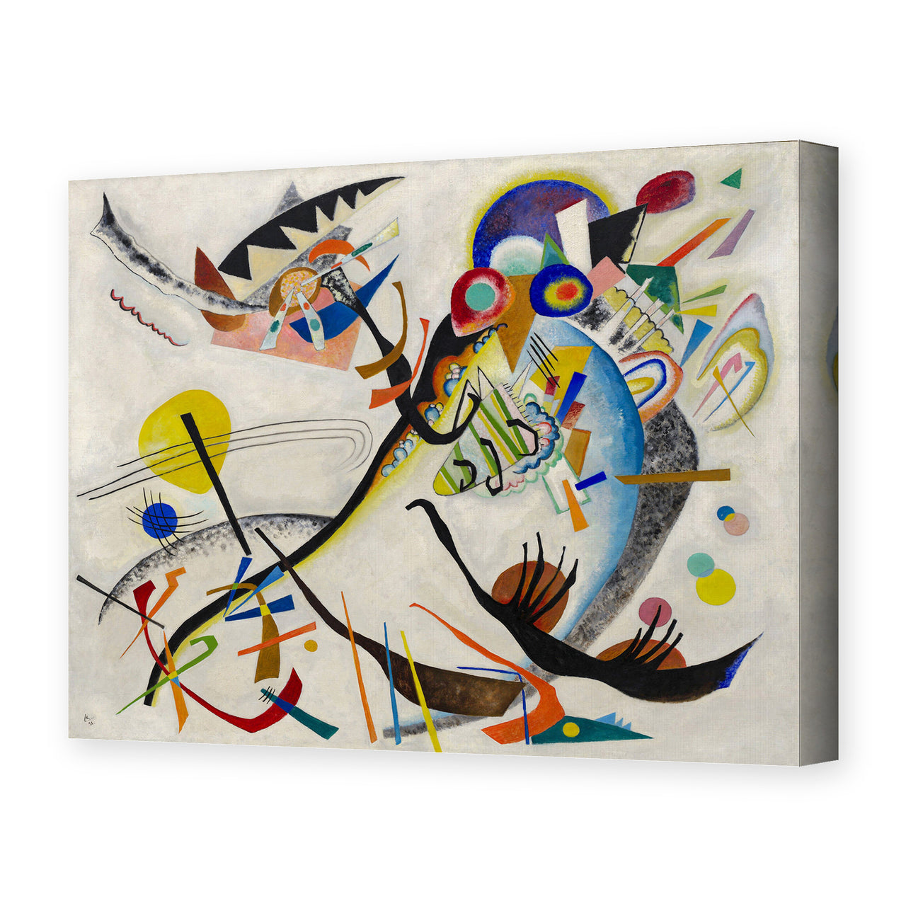 Wassily Kandinsky's 'Blue Segment' painting reproduced as a gallery-wrapped canvas print