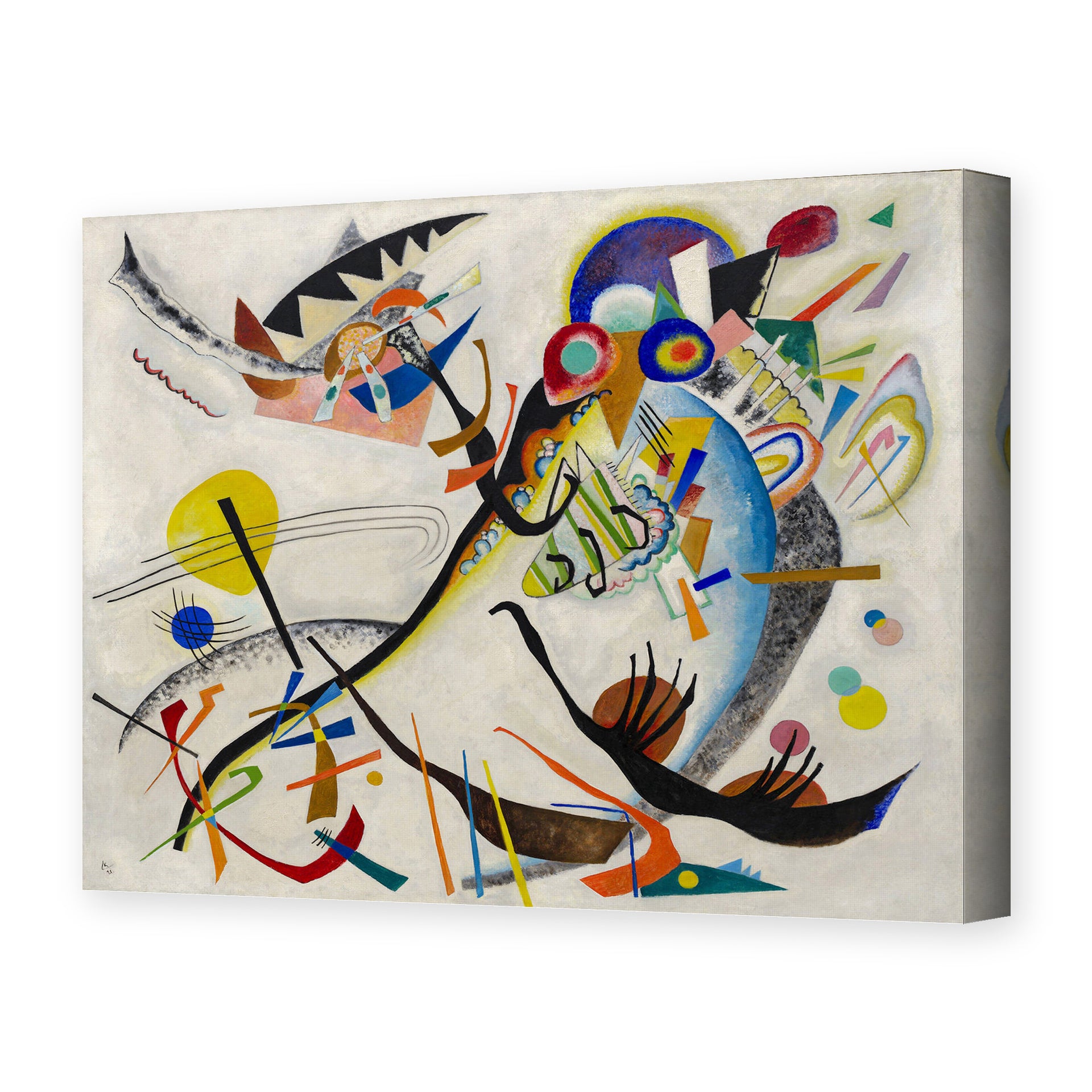 Wassily Kandinsky's 'Blue Segment' painting reproduced as a gallery-wrapped canvas print