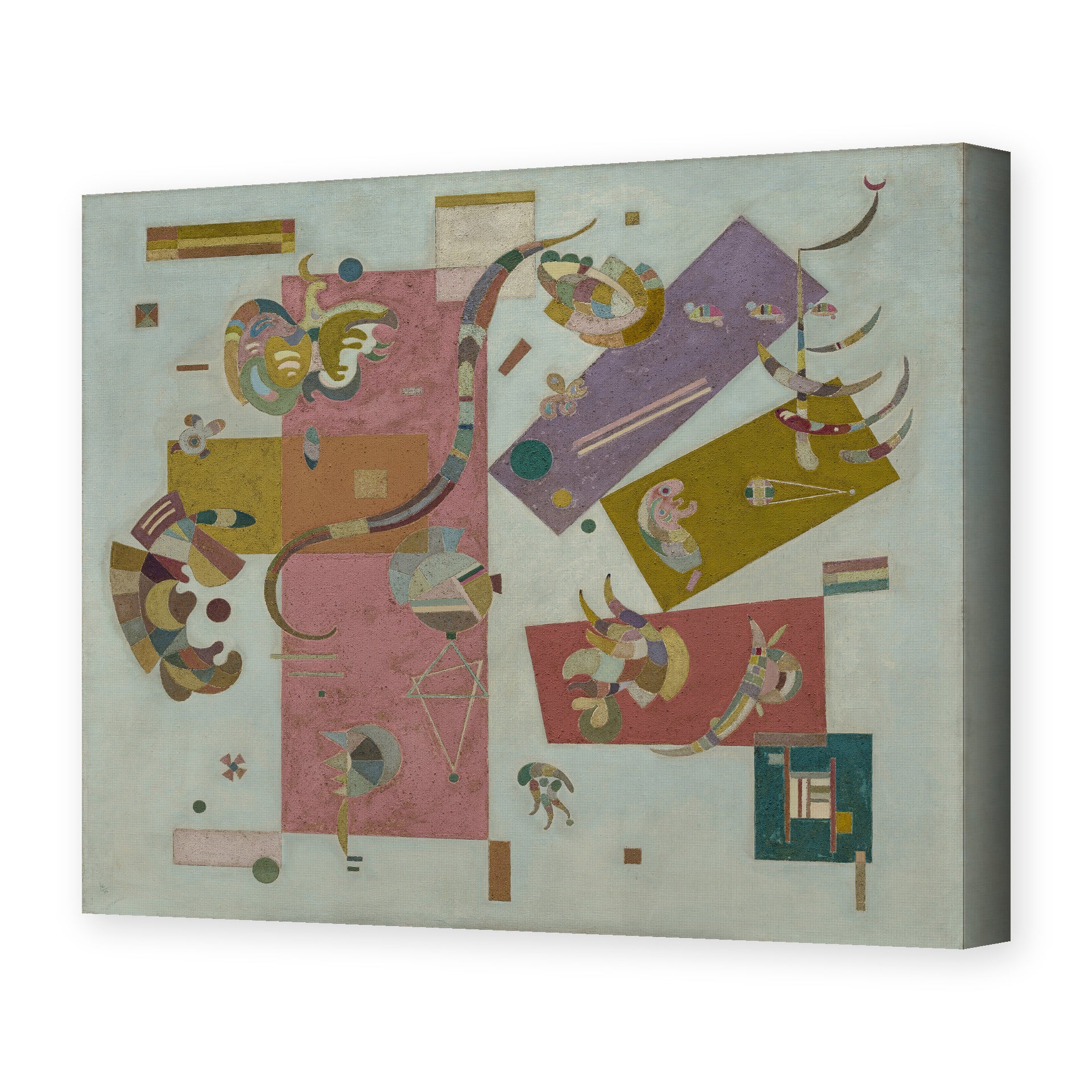 Wassily Kandinsky's 'Blue World' painting reproduced as a gallery-wrapped canvas print