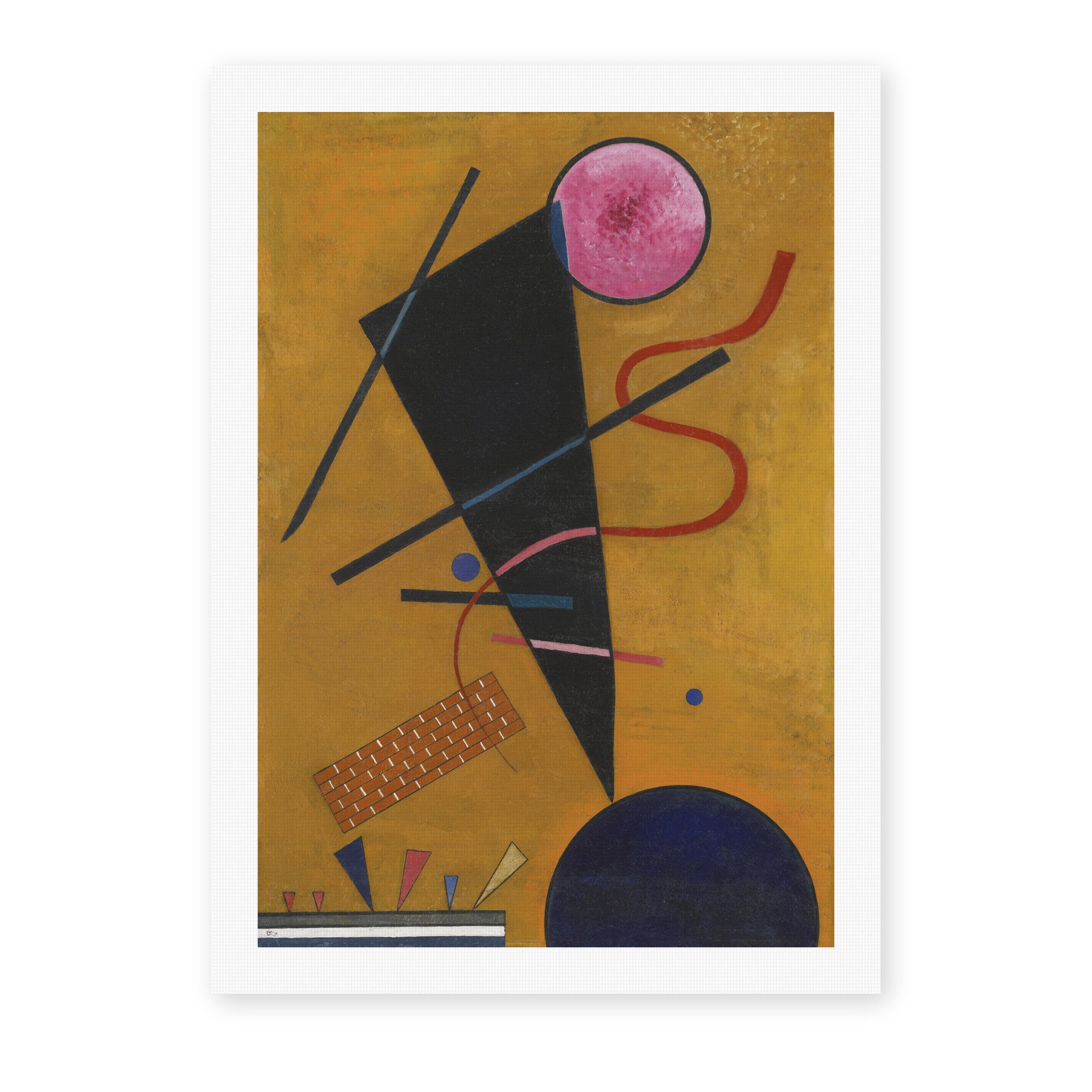Wassily Kandinsky's 'Contact' painting reproduced as a rolled canvas print