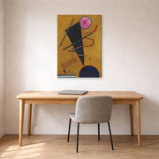 Gallery-wrapped canvas print of Wassily Kandinsky's Contact displayed on a wall in an office
